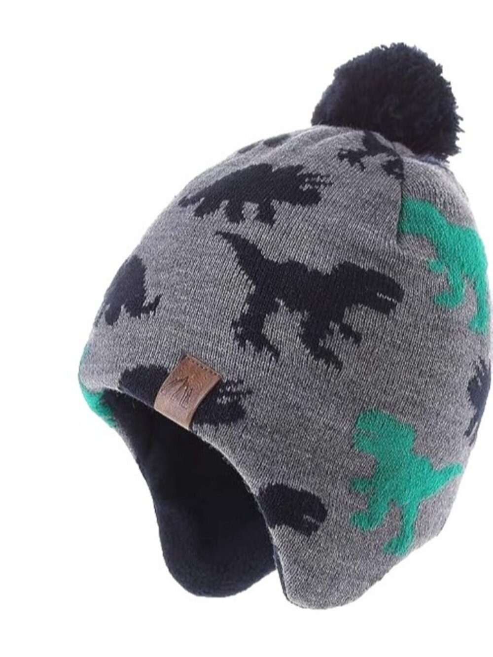 Moon Kitty Boy Toboggan Hat Beanie Fleece Lining 53cm